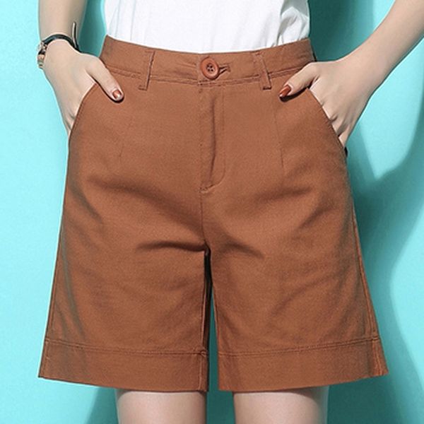 

women's pants & capris thin shorts women's summer high waist wide leg quarter slim loose skirt pants five point straight casual u, Black;white