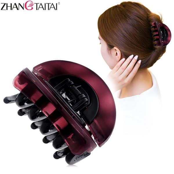 

hair clips & barrettes zhang tai korean girls hairpins resin claw clip crab clamp banana women tiara accessories, Golden;silver