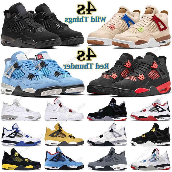 

men women basketball shoes 4s 4 wild things red thunder fire taupe haze university blue white oreo black cat cool grey mens trainers