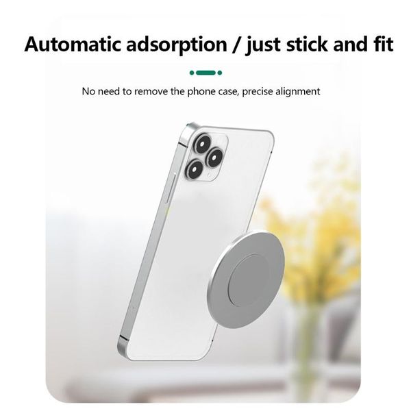 

cell phone mounts & holders a5ka iph-one 12 series magnetic mobile holder exquisite metal plate strong adhesive base suitable for