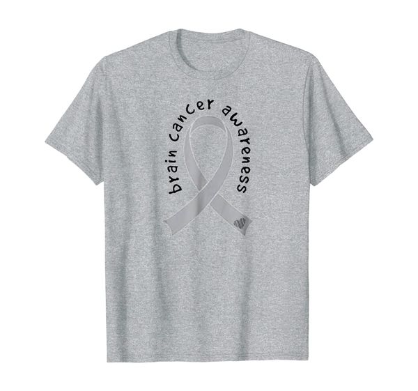 

wear grey for brain cancer awareness about tumors shirt, White;black