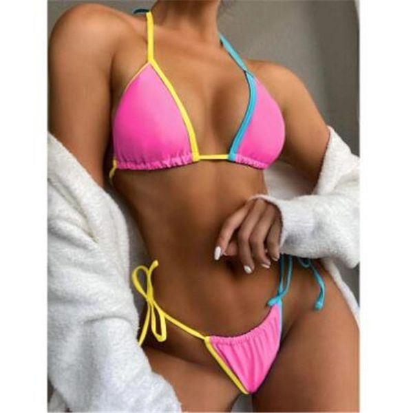 

bikini swimwear women two pieces swimsuit female brazilian bathing suits summer beach wear swimming suit biquini 2021 women's, White;black