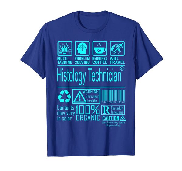 

histology technician multitasking job title shirts, White;black