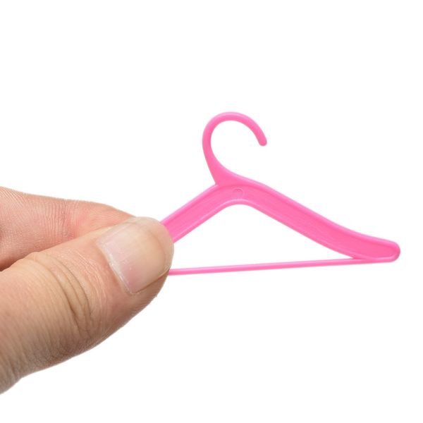 

20 pcs pink hangers dress clothes accessories for doll pretend play girls gifts dolls accessories