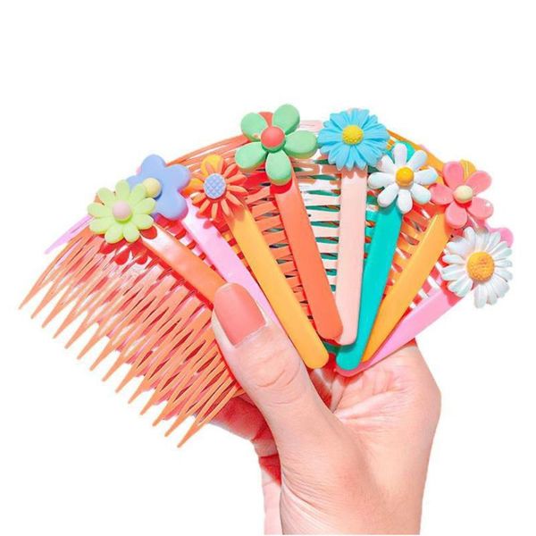 

hair accessories 5pcs cute kids comb cartoon flowers princess hairpin handmade side bangs barrettes children girls fashion, Slivery;white