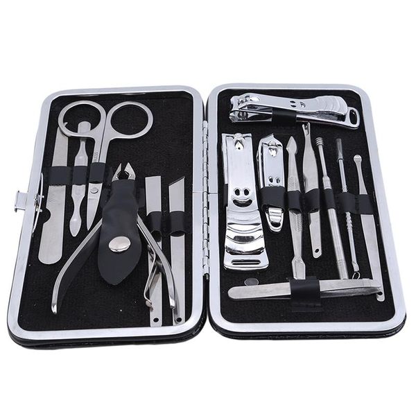

nail art kits 15pcs stainless steel manicure set professional clipper kit of pedicure tools nails toe box for finger care