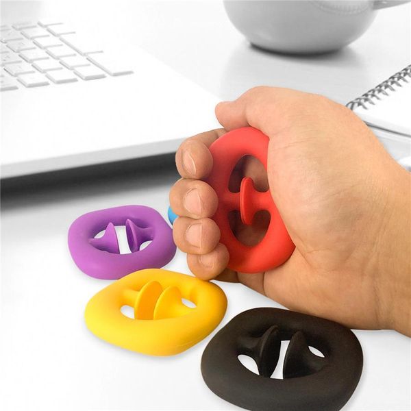 

decompression toy silica gel grip force exercise arm muscle training five finger strength ring rat elimination pioneer