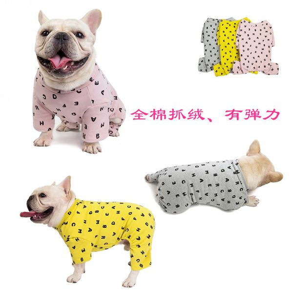 

bulldog cloth cotton padded pet autumn and winter four legged sweater