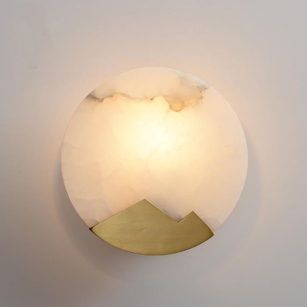 

wall lamp circular marble el aisle led sconce living room bedroom lights indoor decoration e14 nordic bathroom