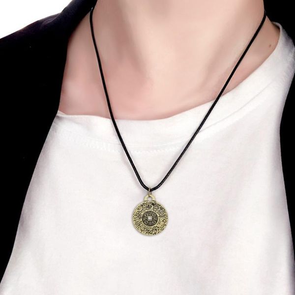 

vintage russian amulet collar pendant necklace for men rope chains on the neck women's jewelry male accessories necklaces, Silver