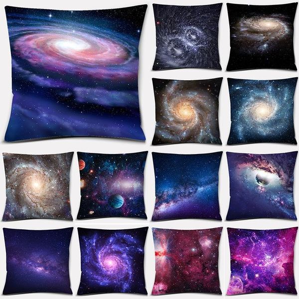 

cushion/decorative pillow galaxy series linen gift home office decoration bedroom sofa car cushion cover (45cm * 45cm)