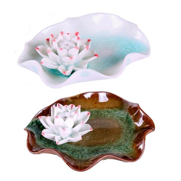 

fragrance lamps incense stick holder censer ceramic artistic burner coil lotus porcelain