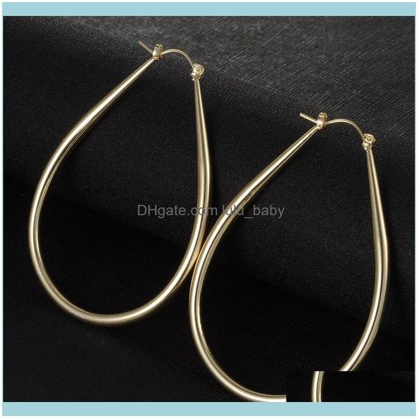 

jewelrysmooth oversize creole hoop earrings for women punk gold color huge circle waterdrop argola earring bijoux & hie drop delivery 2021 l, Golden;silver