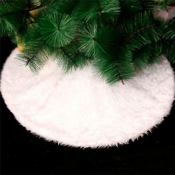 

christmas decorations 78cm/90cm/122cm white tree skirts fur carpet year decoration for home floor mat long wool navidad ywhb02
