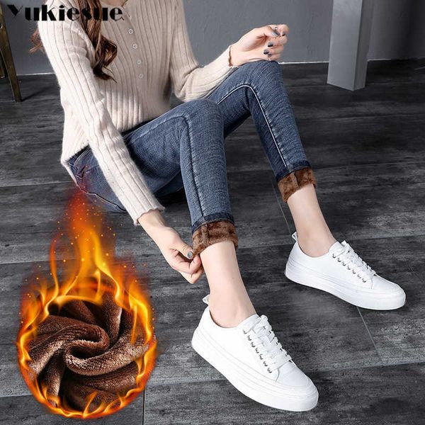 

winter jeans for women plus velvet thicker warm women's clothing stretch denim pencil woman warm trousers cowboy pants, Blue