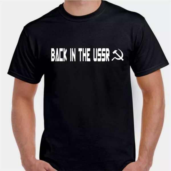 

Back in the USSR anchor sign T shirt, White;black