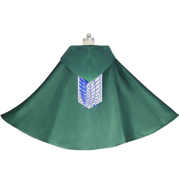 Anime -Angriff auf Titan Cloak Jacke Shegeki no Kyojin Cosplay Kostüme Eren Legion Cape Coat Halloween Weihnachtskostüm Y0913