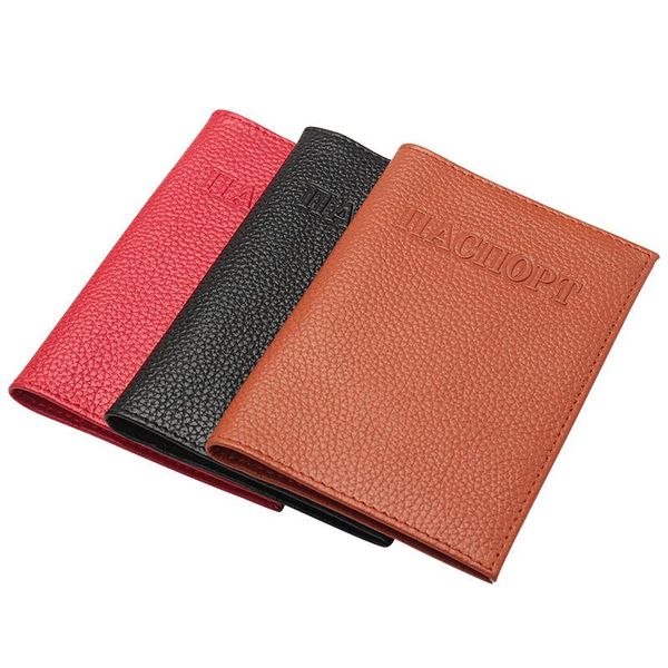 

card holders genuine leather passport holder women men travel cover case id&document, Brown;gray