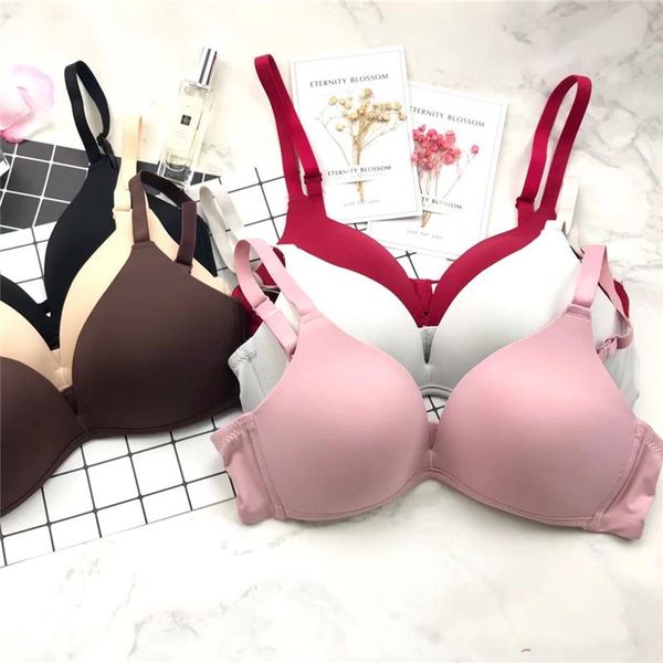 

bras lingerie triangle cup breathable thin two-breasted underwear no steel ring simple and comfortable bra, Red;black