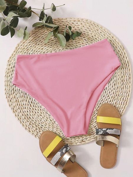 

plain high waisted bikini bottom g6at#, White;black