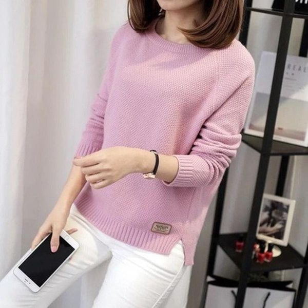 

women's sweaters winter twisted pullover female knitting long sleeve v neck crop sweater korean solid color pull femme, White;black