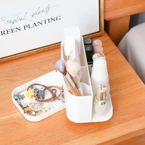 

lazy people turn the storage box, rotate to clean up make-up box boxes & bins