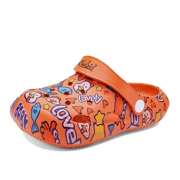 

children cartoon beach slippers, Black