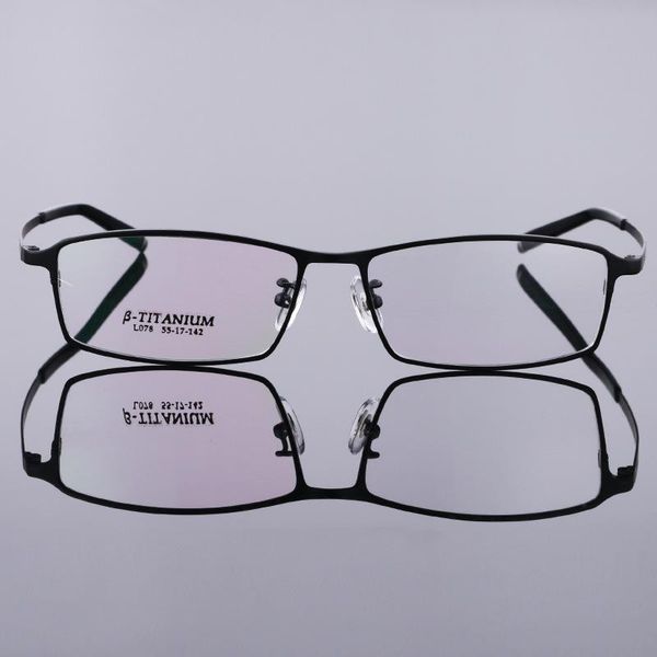 

fashion sunglasses frames pure titanium glasses plate casual retro metal men and women frame prescription, Black