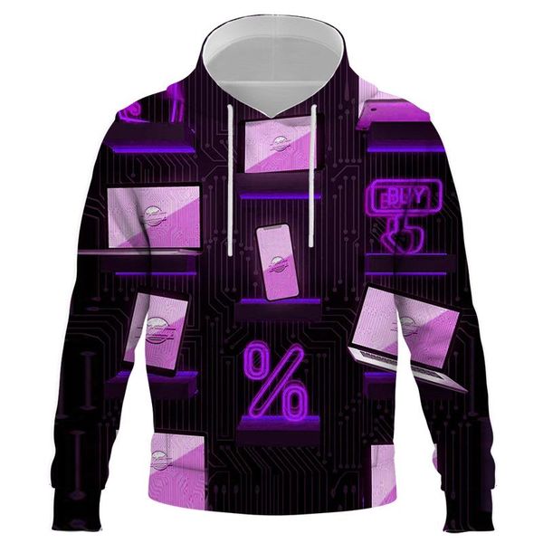 

men's hoodies & sweatshirts 2021 funny 3d print casual spring autumn streetwear men clothing hooded plus size, Black