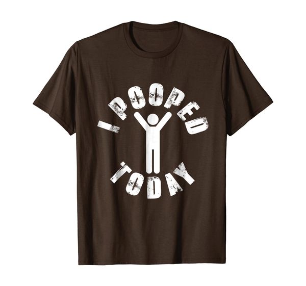 

pooped today stick figure funny humor joke t shirt, White;black