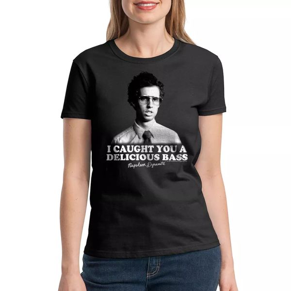 

napoleon dynamite bass women's black funny t-shirt new sizes s-2xl, White;black