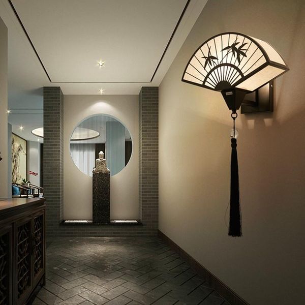 

chinese wind wall lamp bedroom bedside creative retro living room el aisle coffee shop bar pub sconce yhj020214 lamps