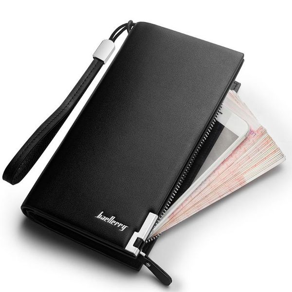 

men's wallet multi-functional clutch designer purses mobile phone bag coin purse card holder long organizer wallets for men, Red;black