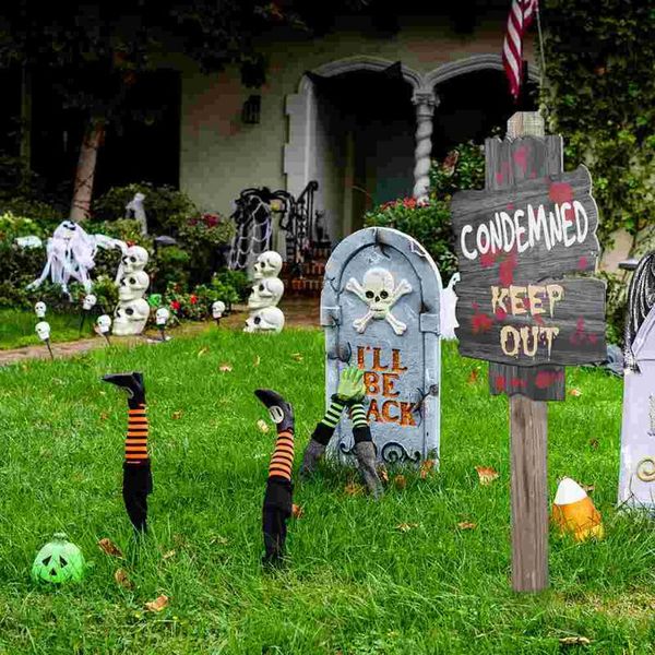 

other festive & party supplies 4 pcs horror warning sign stage atmosphere dress props