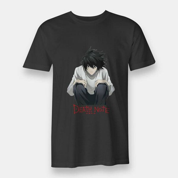 

death note japanese manga series men's t-shirt black, White;black