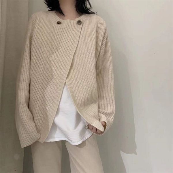 

spring outside the sweater is fairy female easy web celebrity languid lazy wind cardigan coat women knitting 210423, White;black