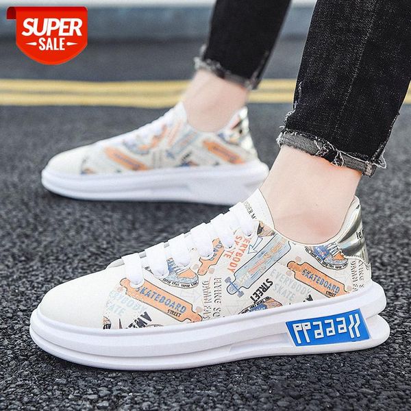 

summer sponge cake thick-soled graffiti board shoes fashion trend lightweight low-casual sports men's #o22s