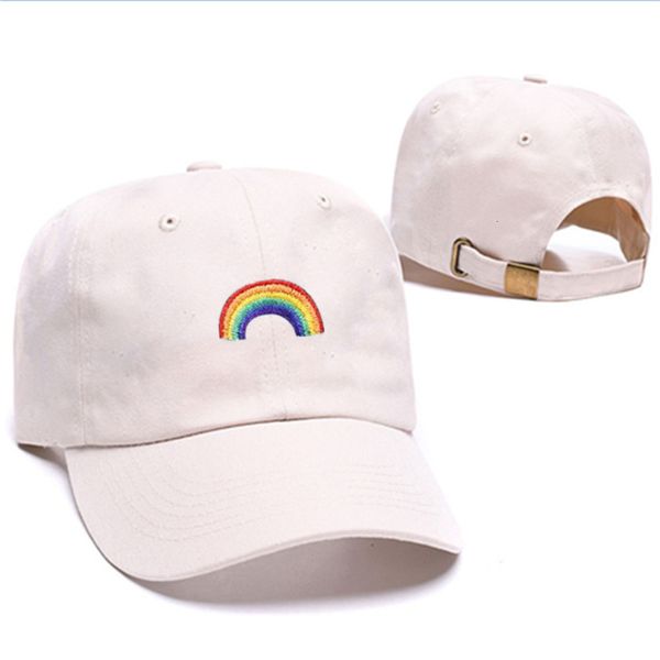 

sun hat seven rainbow embroidered men's and women's outdoor beach travel personalized baseball cap, Blue;gray