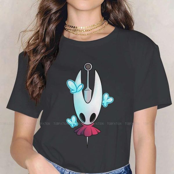 

women's t-shirt hornet crest classic feminine clothes hollow knight oversized goth vintage female top, White