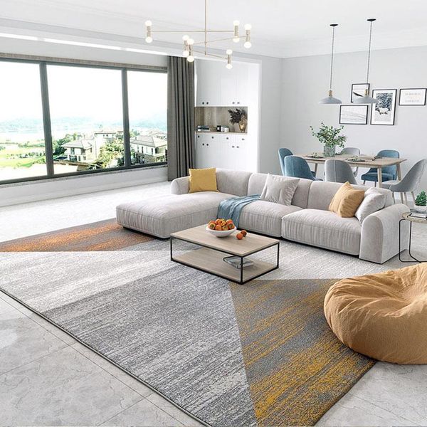 

carpets nordic geometric living room carpet large modern minimalist bedroom floor mat luxury home european coffee table thick rug