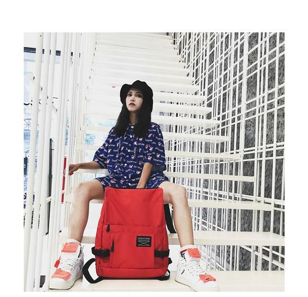 

junior high school students simple bf wind backpack ins super