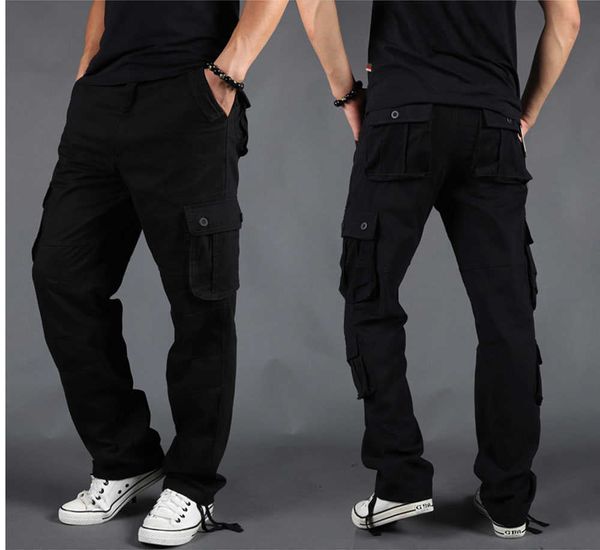 Seite Zipper Taschen Cargo Harem Jogger Hosen Männer 2021 Taktische Casual Harajuku Streetwear Sweatpant Hosen Männliche Hosen baggy Y0811