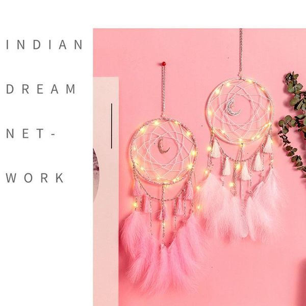 

decorative objects & figurines macrame mini dream catcher car pendant wind chimes feather decoration home decor wall hanging adornment handm