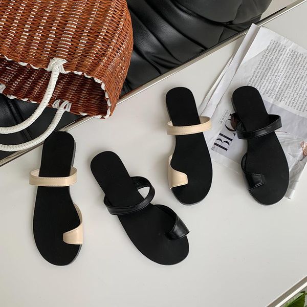 

slippers casual low beach shoes rubber flip flops slides slipers women multicolored sandals luxury sabot hawaiian 2021 flat, Black