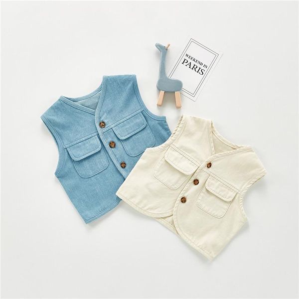 

waistcoat baby girls denim vest jacket and infant boys solid color for born children's fashion clothing coat, Camo