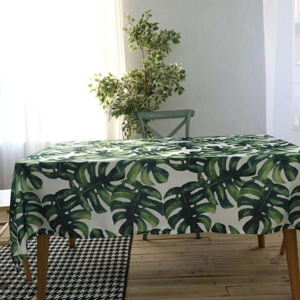 

green leaves rectangular tablecloths waterproof table cover runners, placemat,chair cushion,sofa cushion cloth