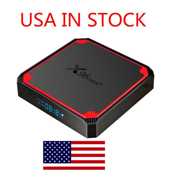 NAVIO DOS EUA X96 MINI PLUS TV Box Android 9.0Amlogic S905W4 1GB 2GB RAM 8GB 16GB ROM 2.4G 5G WiFi 4K Set Top