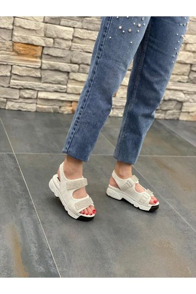 

sandals women's white cubic zirconia casual, Black