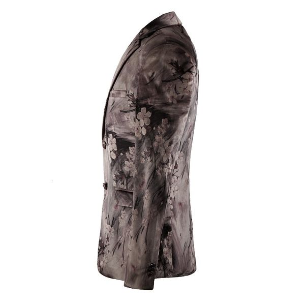 

men's suits & blazers pyjtrl men's jacket in floral velvet, casual fashion fair attire of stage sgers coat ji5p, White;black
