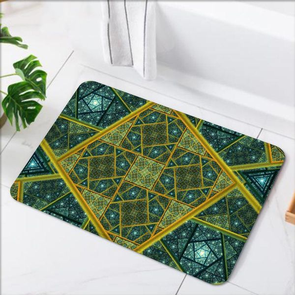 

carpets geometric pattern doormat home decorative door mat bathroom entrance absorbent bath rugs floor non-slip kitchen